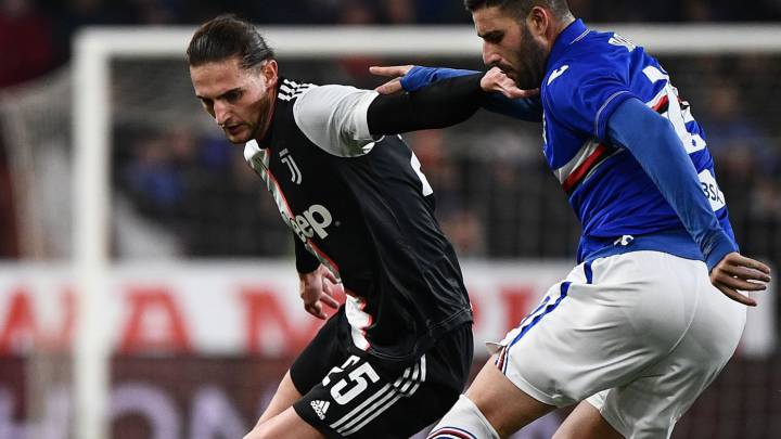 Adrien Rabiot durante el Sampdoria-Juventus de la Cadena SER.