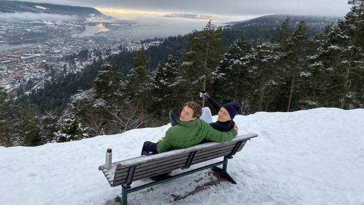 Ødegaard training throughout his holidays in Drammen