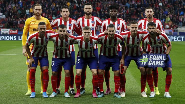 Once del Atlético contra el Bayer Leverkusen.