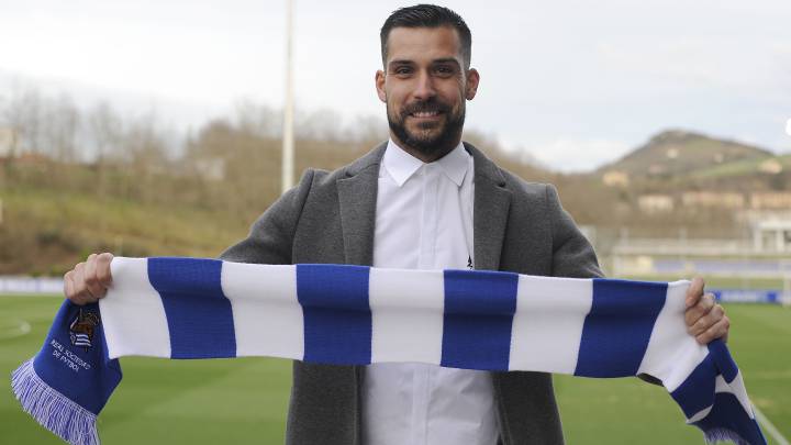Moyá, en los campos de entrenamiento de la Real Sociedad.