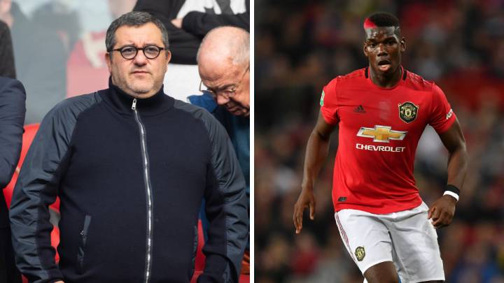 Mino Raiola y Paul Pogba