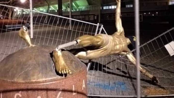 Nuevo acto vandálico a la estatua de Ibrahimovic en Suecia