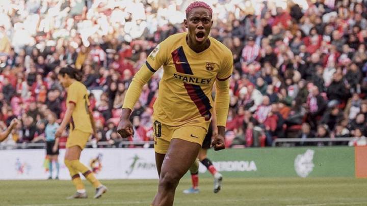 Oshoala, jugadora del Barça.