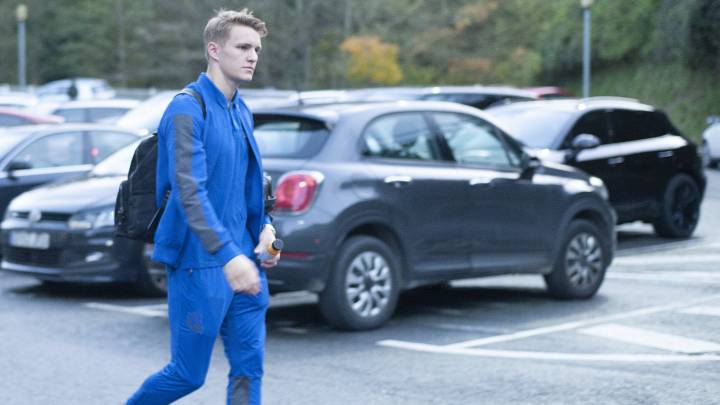 Ødegaard lleva toda la semana fuera por una tendinitis en la rodilla