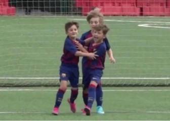 Abran bien los ojos que ya está aquí el heredero: gol viral del hijo de Messi con el Barça