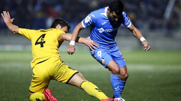 Ángel, en el partido ante el Badalona.