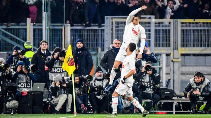 Cristiano celebra el gol que consiguió el pasado domingo ante la Roma y que fue decisivo para la victoria ‘bianconera’ en el estadio Olímpico.