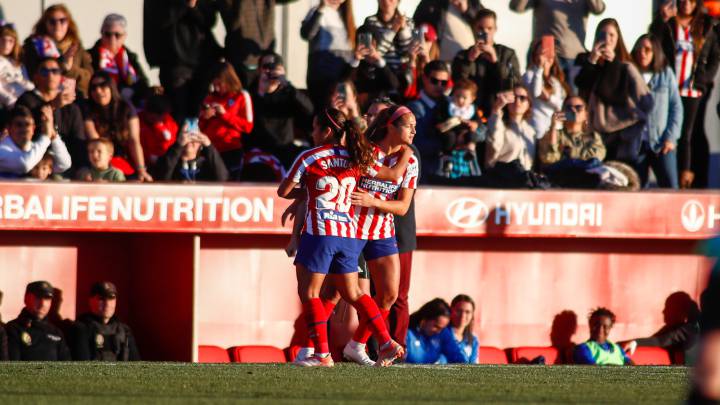 Jugadoras del Atlético en un partido en Alcalá.