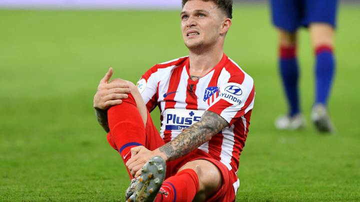 El lateral derecho del Atlético de Madrid, Kieran Trippier, durante un partido.