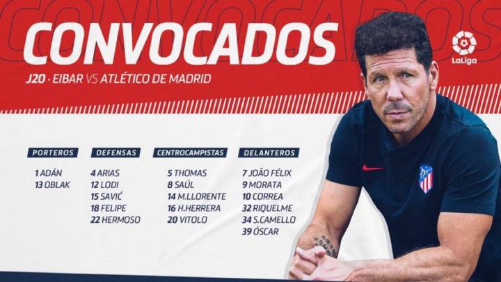 Simeone llama a tres delanteros del filial y deja fuera a Saponjic