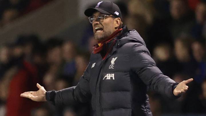 Klopp, en el partido ante el Shrewsbury.