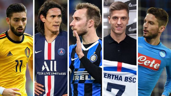 Carrasco (Dalian Yifang), Cavani (PSG), Eriksen (Inter de Milán), Piatek (Hertha Berlín) y Mertens (Nápoles).