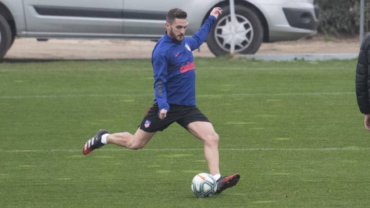 Koke se entrena con el Atlético.