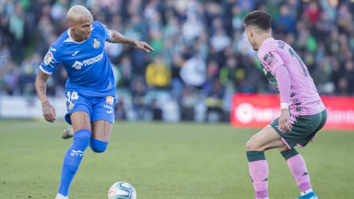 Deyverson,en acción con el Getafe.