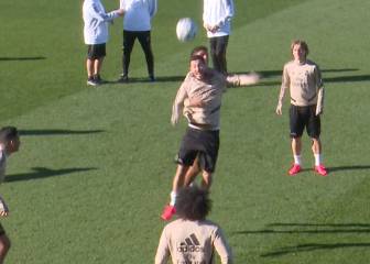 Hazard muestra que ya está en forma en el entrenamiento