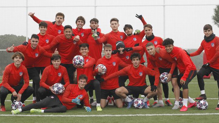 Los jugadores del Atlético de la Youth League.