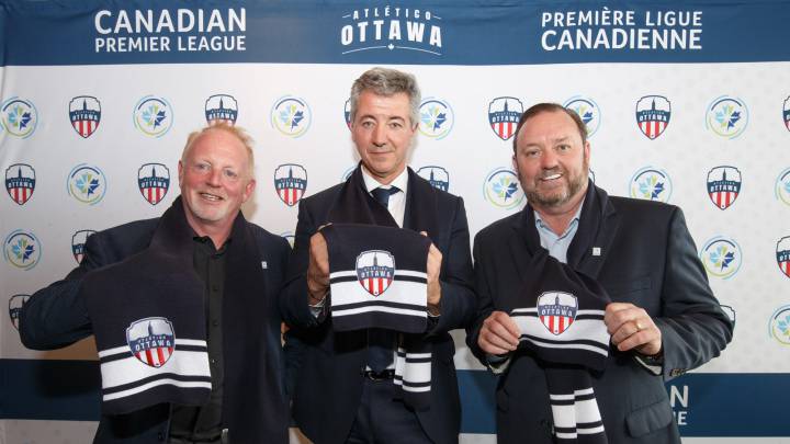 Gil Marín, en la puesta de largo de la nueva franquicia del Atlético en Otawa.
