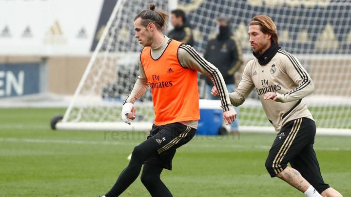 Real Madrid: Bale trains with bandaged right hand