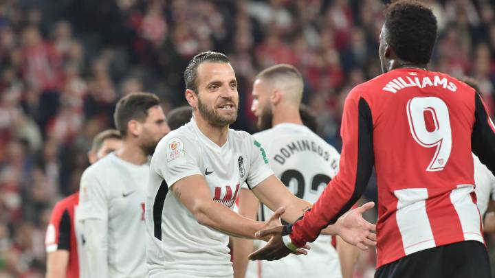 Soldado, en el partido ante el Athletic.