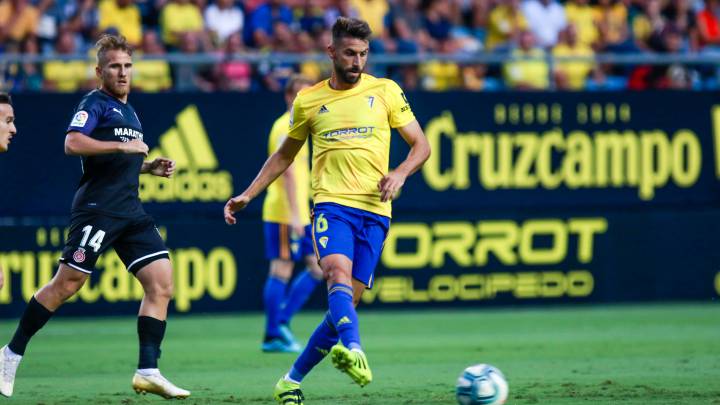 José Mari, durante el partido de esta temporada contra el Girona.