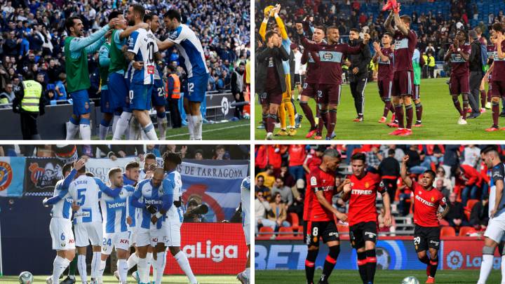 Espanyol, Celta, Leganés y Mallorca.