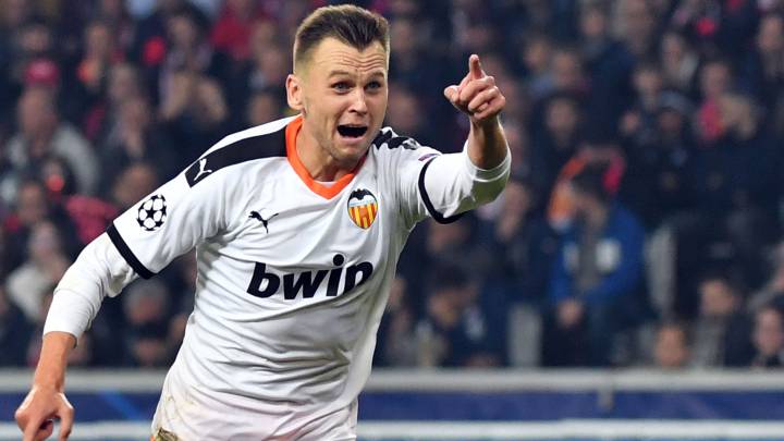 Denís Cheryshev celebra un gol