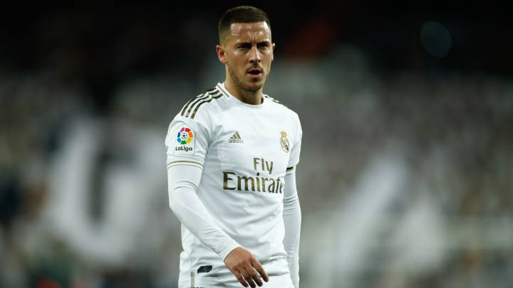 Hazard, durante el Real Madrid-Celta.