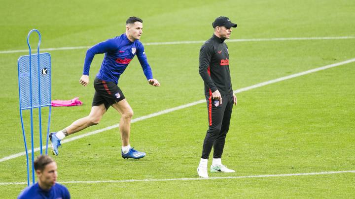 Diego Costa no se entrenó con el resto; Herrera, en condiciones