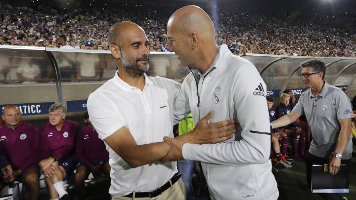 Zidane hizo prácticas con Guardiola