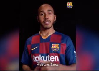 El campeón de F1 envió ánimo a los jugadores del Barça