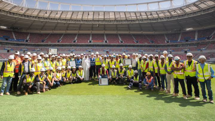 Qatar 2022: Al-Rayyan Stadium turf installed in record time