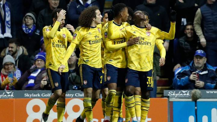 Eddie Nketiah celebra su tanto.