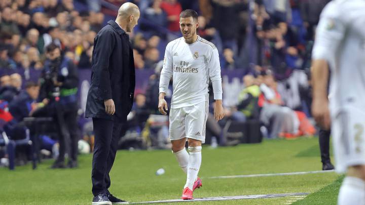 Hazard se lesionó en el encuentro que el Madrid jugó ante el Levante.