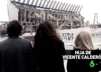 Hija y nietos de Vicente Calderon visitan el estadio