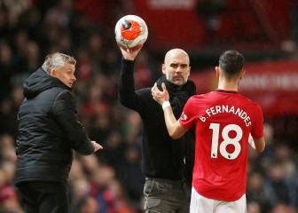 Bruno se gana a la afición del United por un gesto a Pep