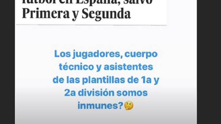 Carvajal se queja: "¿Las plantillas de 1ª y 2ª somos inmunes?