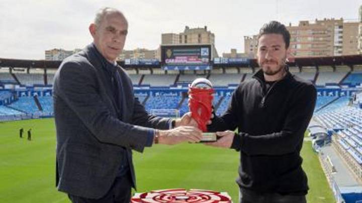 Cristian recibe el premio a mejor jugador de febrero: "Es un orgullo"