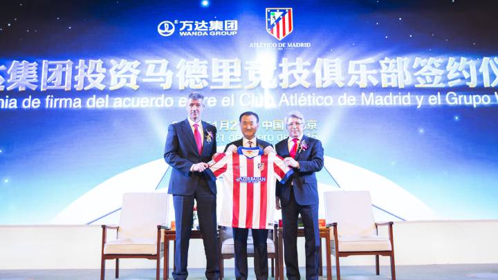 Presentación del acuerdo entre el Atlético de Madrid y Dalian Wanda Group.