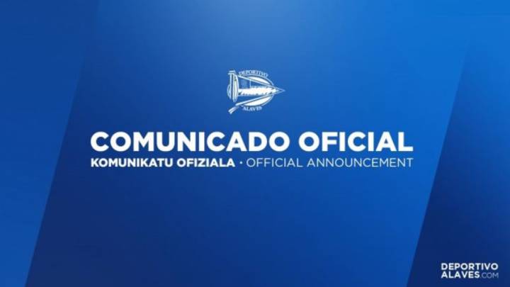 Comunicado oficial del Alavés.