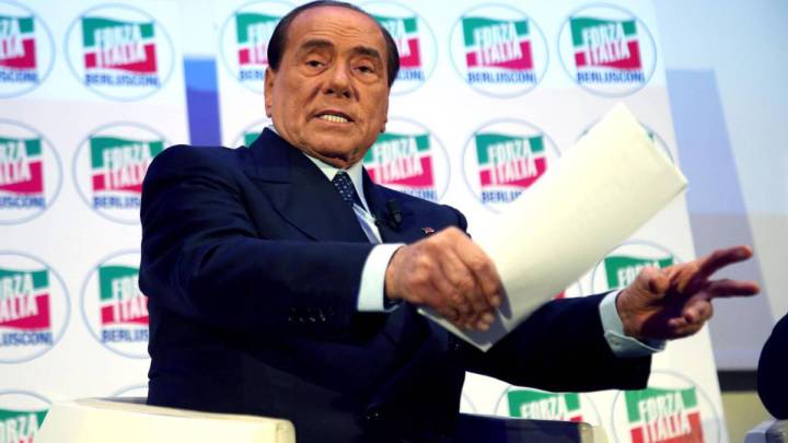 El expresidente italiano del Milán, Silvio Berlusconi.