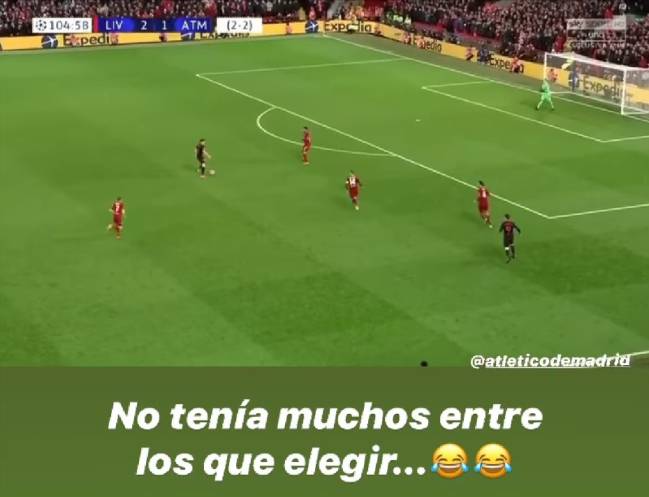 El gol elegido por Marcos Llorente: el 2-2 en el Liverpool-Atlético.