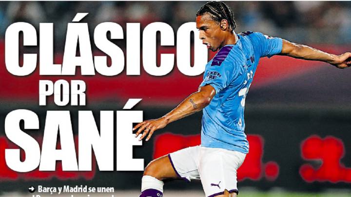 Leroy Sané y Quique Setién, en las portadas en Barcelona