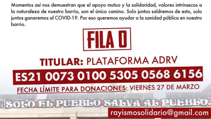 Comunicado de la afición rayista.