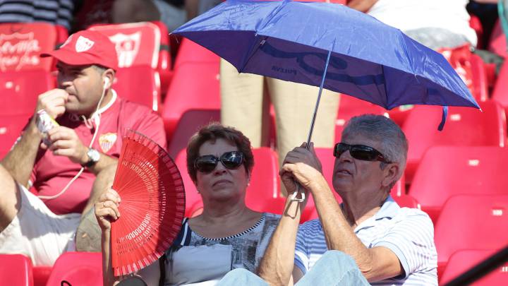 El Sevilla sabe que el calor de la capital será una ventaja si compite ante sus rivales durante mayor, junio y julio. Temperaturas muy altas en la ciudad.
