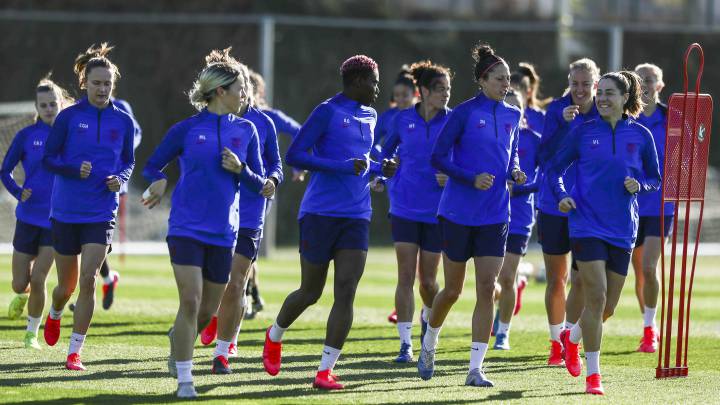 Entrenamiento del Barcelona.