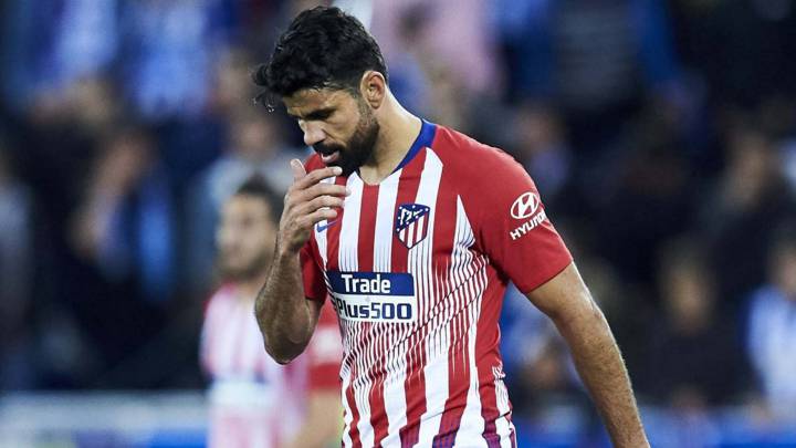Costa, a quien quiere la Roma, en un partido con el Atlético.