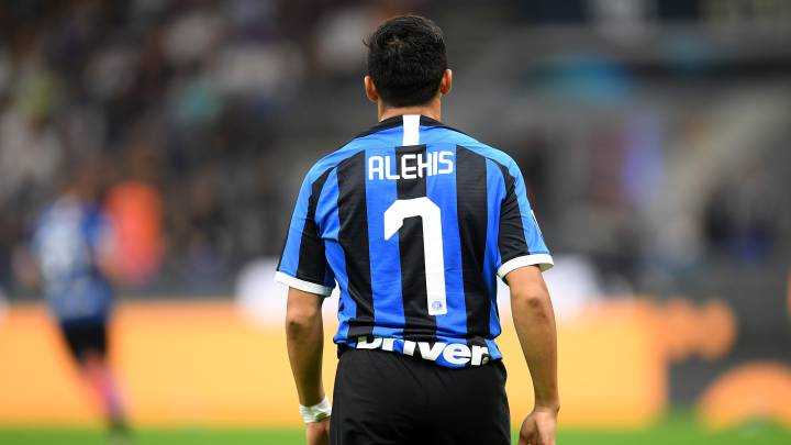 El atacante chileno del Inter de Milán, Alexis Sánchez, durante un partido.