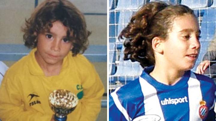 El futbolista del Getafe, Marc Cucurella, de niño.