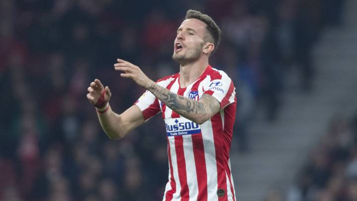 Saúl, durante el Atlético-Villarreal.