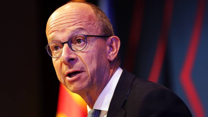 Jordi Cardoner, en una rueda de prensa del Barcelona.